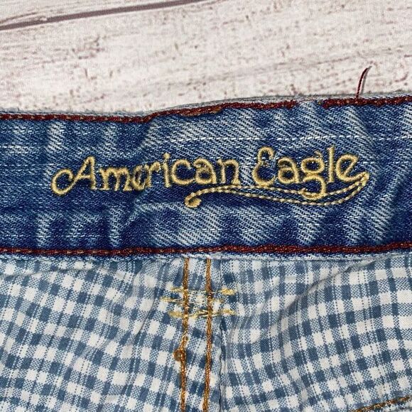 American Eagle ripped distressed 100% cotton short shorts sz 4 women - Picture 4 of 8